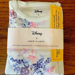 Janie and Jack, Disney (Little Mermaid) Two-Piece Girls Sleepwear Set, Size 6.